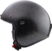 Jet Vintage Motorcycle Helmet in Premier Fiber LE PETIT CLASSIC EVO U9 GLITTER SILVER