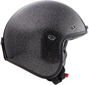 Jet Vintage Motorcycle Helmet in Premier Fiber LE PETIT CLASSIC EVO U9 GLITTER SILVER