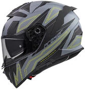 DEVIL EL Y Gray BM Premier Integral Motorcycle Helmet Gray Black Matt Green