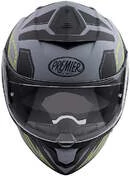 DEVIL EL Y Gray BM Premier Integral Motorcycle Helmet Gray Black Matt Green