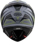 DEVIL EL Y Gray BM Premier Integral Motorcycle Helmet Gray Black Matt Green