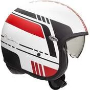 Motorcycle Helmet Jet Vintage VINTAGE EVO BL8 BM Premier Fiber White Matt Red White
