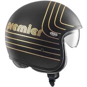 Motorcycle Helmet Jet Premier VINTAGE EX GOLD CHROMED BM Matt