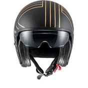 Motorcycle Helmet Jet Premier VINTAGE EX GOLD CHROMED BM Matt