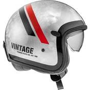 Motorcycle Helmet Jet Premier VINTAGE PLATINUM ED. DR DO 92 Silver Red Polished
