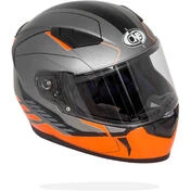 Integral Motorcycle Helmet One GT1 Double Visor Matt Orange Titanium