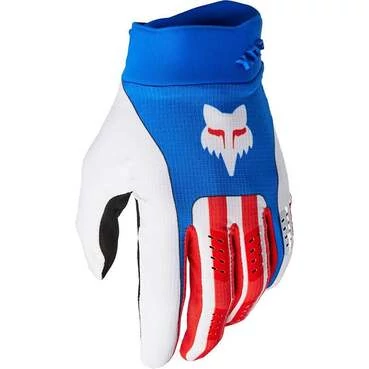 Fox Flexair Unity Le мотоперчатки White Red Blue Синий