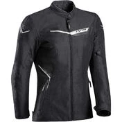Woman Motorcycle мотокуртка In Ixon SLASH LADY Black Silver Fabric