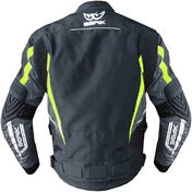 Berik 2.0 NJ-193323 WP Technical Fabric Motorcycle Jacket Black Yellow Fluo