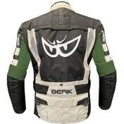 Motorcycle Jacket in Berik 2.0 Technical Fabric NJ-203328 Adventure Touring Black White Military Green