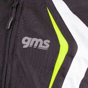 Gms PACE Black White Yellow Sport Motorcycle Jacket