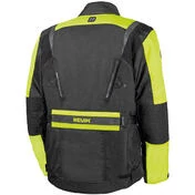 Motorcycle Jacket In Hevik Touring STELVIO LIGHT Fabric Black Yellow Fluo