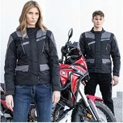 Motorcycle Jacket In Hevik Touring STELVIO LIGHT Black Fabric
