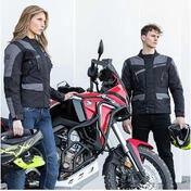 Motorcycle Jacket In Hevik Touring STELVIO LIGHT Black Fabric