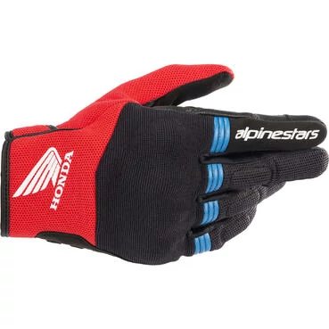 Alpinestars HONDA COPPER Fabric Motorcycle мотоперчатки Black Red Blue