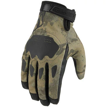 Icon HOOLIGAN CE Tan Camouflage Summer Motorcycle мотоперчатки