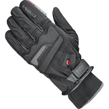 Satu KTC leather/textile glove short Red