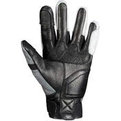 Summer Motorcycle Gloves in Ixs DESERT AIR Black Dark Gray Leather