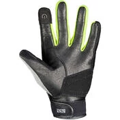 Ixs EVO-AIR Leather and Fabric Motorcycle Gloves Black Gray Neon Yellow