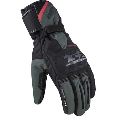 LS2 Snow WP Black Green Winter Motorcycle мотоперчатки