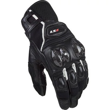 Ls2 Spark 2 Leather мотоперчатки Black White Белый