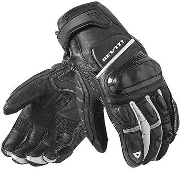 Rev'it CHICANE Black White Leather Motorcycle мотоперчатки
