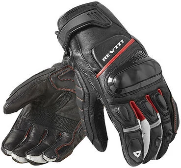 Rev'it CHICANE Black Red Leather Motorcycle мотоперчатки
