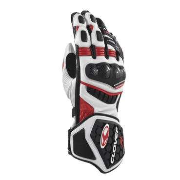 Clover Rs-9 Race Replica мотоперчатки White Red Black Красный