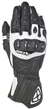 Ixon RS Tilt Motorcycle мотоперчатки In Black White Leather