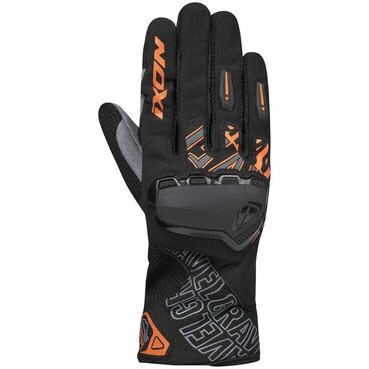 Ixon GRAVEL Summer Motorcycle Gloves Black Orange