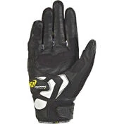 Ixon RS Rise Air 2 Summer Motorcycle Gloves in Black White Leather and Fabric