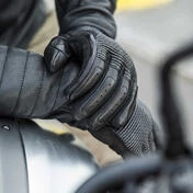 Spidi CLUBBER GLOVE Black Leather Motorcycle Gloves