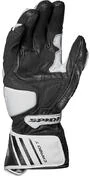 Spidi CARBO 7 Racing Leather Motorcycle Gloves Black White