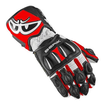 Berik Track 2.0 мотоперчатки Black White Fluo Red Красный