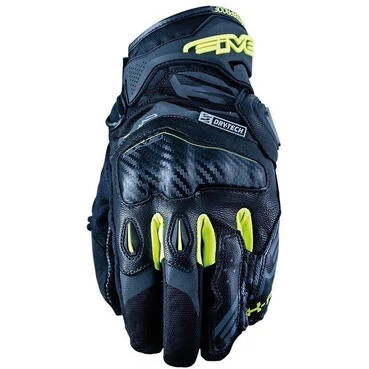 Five X-RIDER WP Motorcycle мотоперчатки Black Yellow Fluo
