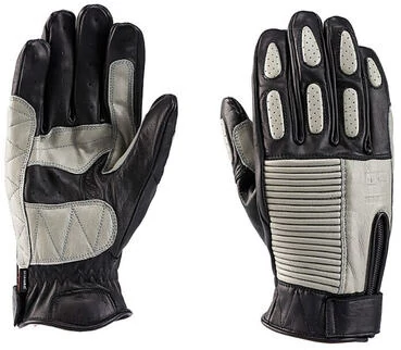 Motorcycle мотоперчатки Leather Blauer Banner Black Gray