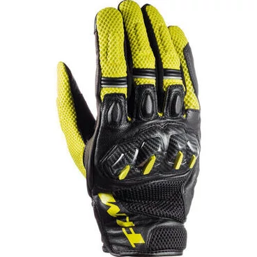 Ramair leather/textile glove short Green