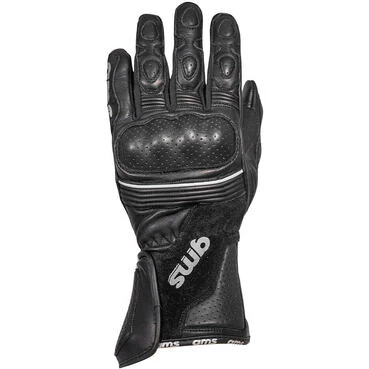 GMS STRIKE Black Leather Motorcycle мотоперчатки