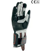 Motorcycle Gloves in OJ HIDEAWAY Black Red Fabric