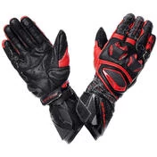 Spyke TECH PRO Black Red Racing Leather Motorcycle Gloves