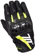 Seventy Summer Technical Motorcycle Gloves With N14 Homologated Black Yellow Fabric Guards