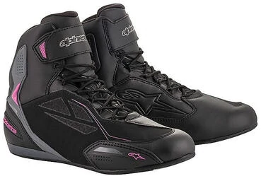 Alpinestars FASTER-3 Motorcycle Boots Women DryStar Star Black Gray Fuchsia