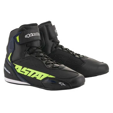 Alpinestars Faster 3 мотоботы Black Yellow Fluo Blue Желтый