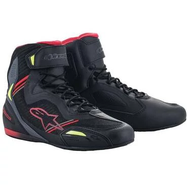Alpinestars Faster 3 Rideknit Shoes Silver Red Yellow Черный