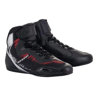 Alpinestars Faster 3 Rideknit мотоботы Silver Red Черный