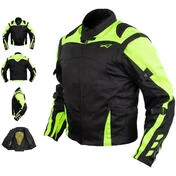 American-Pro DYABLEX Black Yellow Fluo Certified Motorcycle Jacket