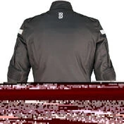 Motorcycle Jacket in OJ MOOD Black Yellow Gray Fabric
