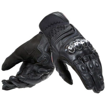 Dainese CARBON 4 SHORT Black Leather Motorcycle мотоперчатки
