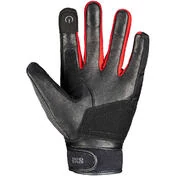 Ixs EVO-AIR Black Gray Red Leather and Fabric Motorcycle Gloves