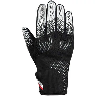 Ixon IXFLOW KNIT Summer Motorcycle мотоперчатки Black White